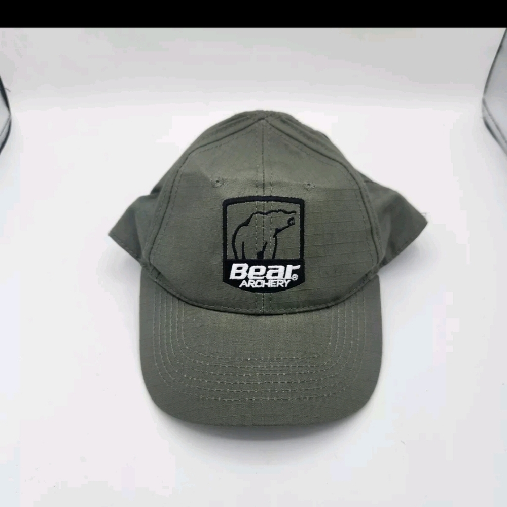Bear Archery Hat Cap Adjustable Mens Olive Green Hunting Outdoors Archery